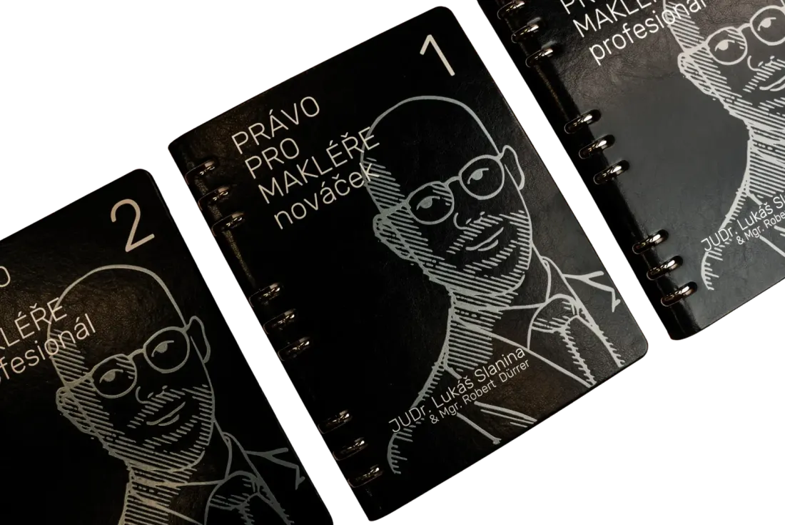 Knihy Právo pro makléře, díl Nováček a Profesionál, v kroužkové vazbě